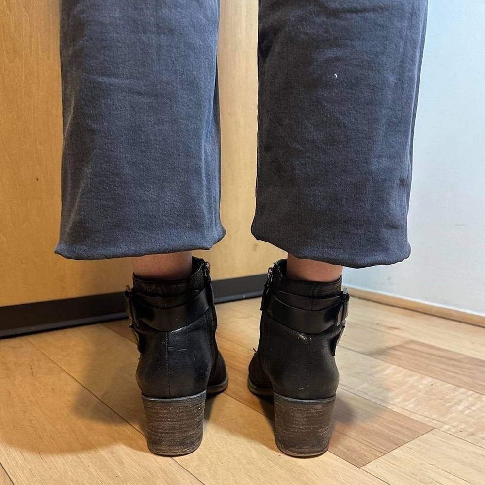 Franco Sarto Black Heeled Boots - Picture 3 of 8